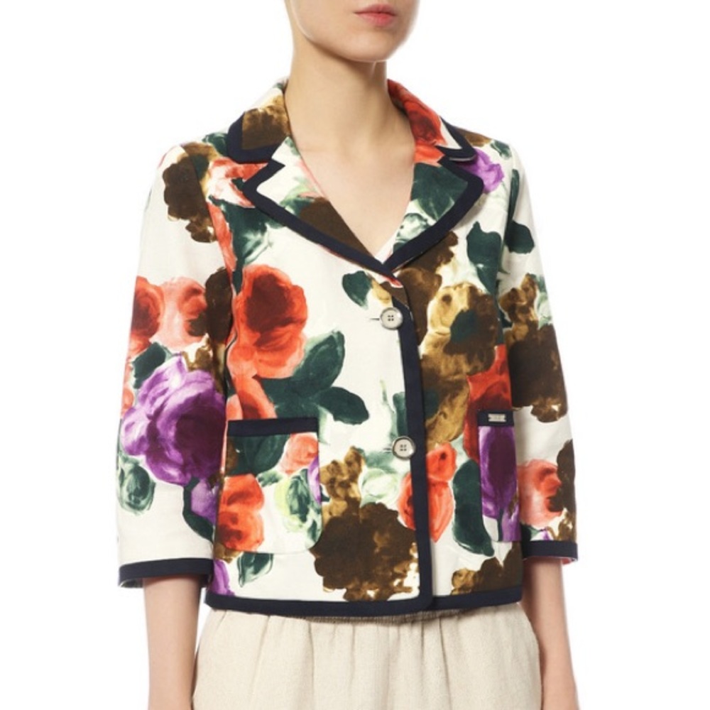 LIU JO jeans floral suit jacket NWOT